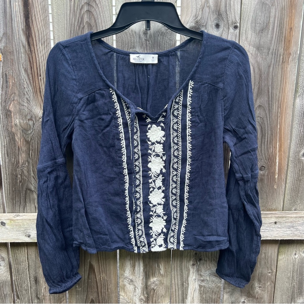 Hollister Navy Blouse